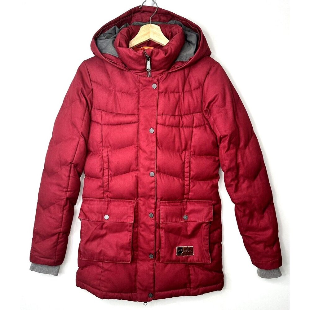 Orage Womens Parka Winter Coat Outdoor Insulated Lined Hooded Pockets Red XL